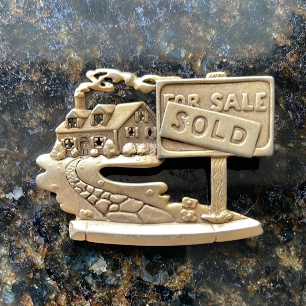 Vintage AJC Gold Tone Realtor Broach